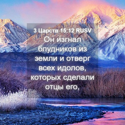 Picture 04 - 3 Царств 15:12 RUSV - Он изгнал блудников из - Bible Verse Picture