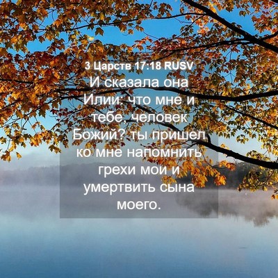 Picture 04 - 3 Царств 17:18 RUSV - И сказала она Илии: что мне - Bible Verse Picture