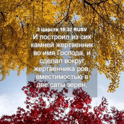 Picture 04 - 3 Царств 18:32 RUSV - И построил из сих камней - Bible Verse Picture