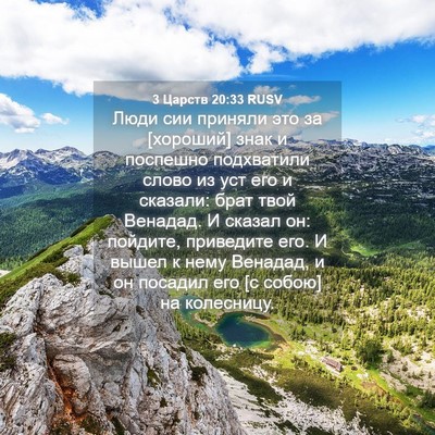 Picture 04 - 3 Царств 20:33 RUSV - Люди сии приняли это за - Bible Verse Picture