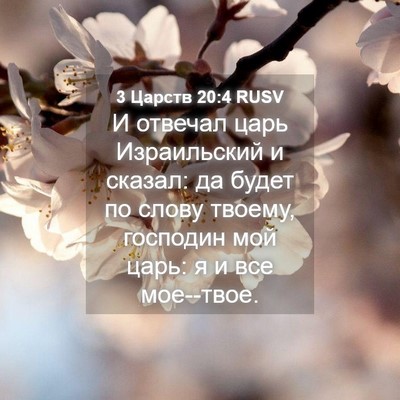 Picture 04 - 3 Царств 20:4 RUSV - И отвечал царь Израильский - Bible Verse Picture
