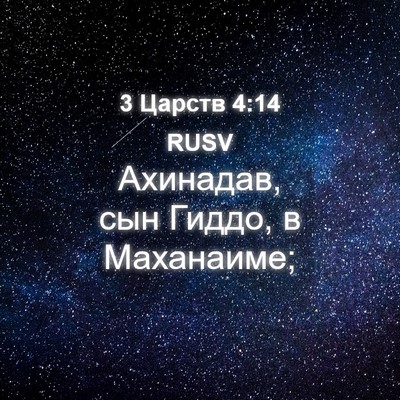 Picture 04 - 3 Царств 4:14 RUSV - Ахинадав, сын Гиддо, в - Bible Verse Picture