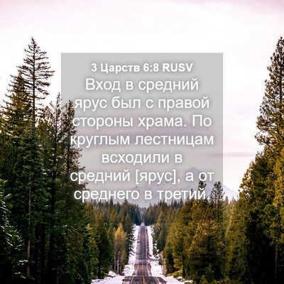 Picture 04 - 3 Царств 6:8 RUSV - Вход в средний ярус был с - Bible Verse Picture