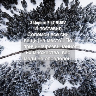 Picture 04 - 3 Царств 7:47 RUSV - И поставил Соломон все сии - Bible Verse Picture