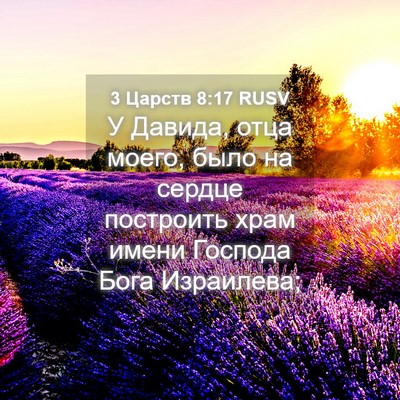 Picture 04 - 3 Царств 8:17 RUSV - У Давида, отца моего, было - Bible Verse Picture