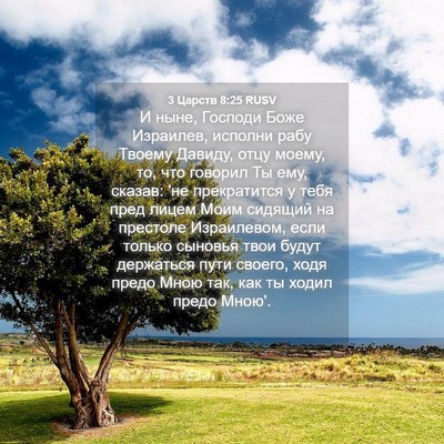 Picture 04 - 3 Царств 8:25 RUSV - И ныне, Господи Боже - Bible Verse Picture