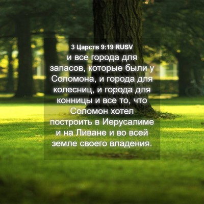 Picture 04 - 3 Царств 9:19 RUSV - и все города для запасов, - Bible Verse Picture