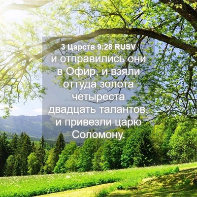 Picture 04 - 3 Царств 9:28 RUSV - и отправились они в Офир, и - Bible Verse Picture