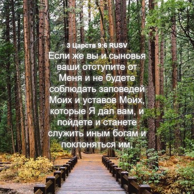 Picture 04 - 3 Царств 9:6 RUSV - Если же вы и сыновья ваши - Bible Verse Picture