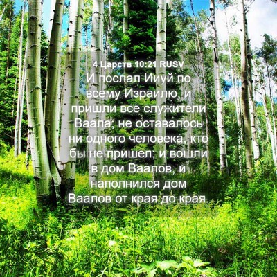 Picture 04 - 4 Царств 10:21 RUSV - И послал Ииуй по всему - Bible Verse Picture