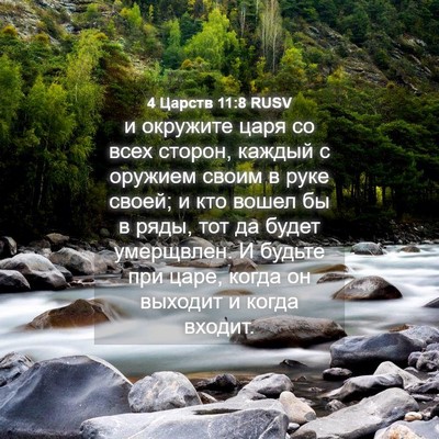 Picture 04 - 4 Царств 11:8 RUSV - и окружите царя со всех - Bible Verse Picture