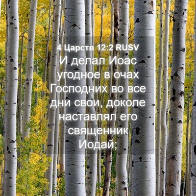 Picture 04 - 4 Царств 12:2 RUSV - И делал Иоас угодное в очах - Bible Verse Picture