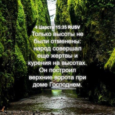 Picture 04 - 4 Царств 15:35 RUSV - Только высоты не были - Bible Verse Picture