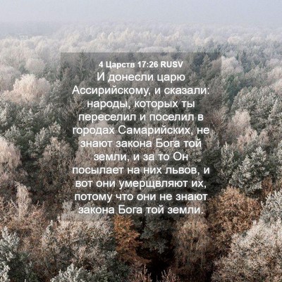 Picture 04 - 4 Царств 17:26 RUSV - И донесли царю - Bible Verse Picture