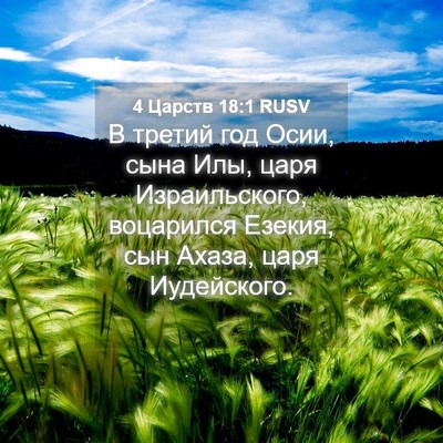 Picture 04 - 4 Царств 18:1 RUSV - В третий год Осии, сына Илы, - Bible Verse Picture