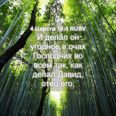 Picture 04 - 4 Царств 18:3 RUSV - И делал он угодное в очах - Bible Verse Picture