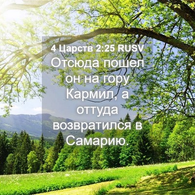 Picture 04 - 4 Царств 2:25 RUSV - Отсюда пошел он на гору - Bible Verse Picture