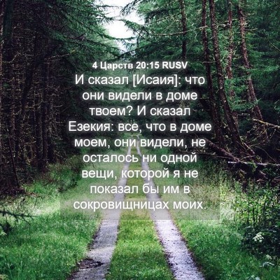 Picture 04 - 4 Царств 20:15 RUSV - И сказал [Исаия]: что они - Bible Verse Picture