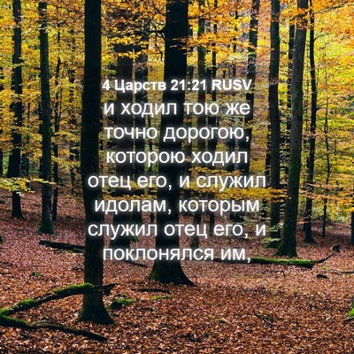 Picture 04 - 4 Царств 21:21 RUSV - и ходил тою же точно - Bible Verse Picture
