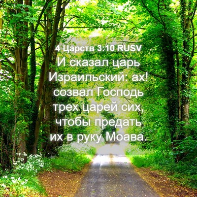 Picture 04 - 4 Царств 3:10 RUSV - И сказал царь Израильский: - Bible Verse Picture