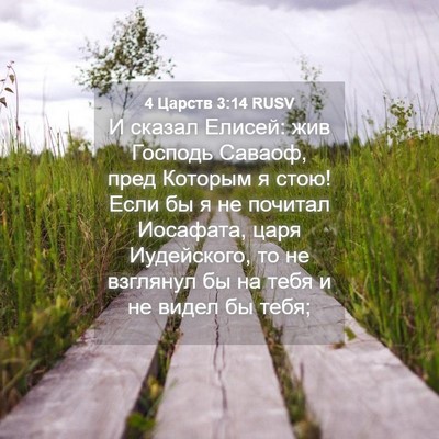Picture 04 - 4 Царств 3:14 RUSV - И сказал Елисей: жив - Bible Verse Picture