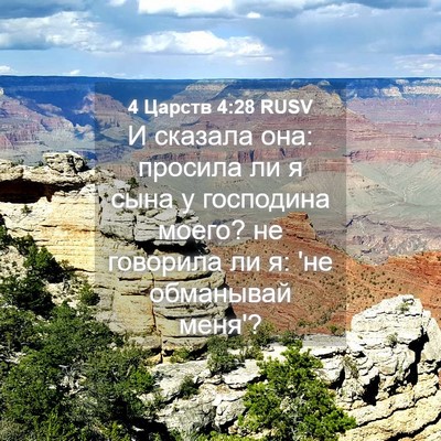 Picture 04 - 4 Царств 4:28 RUSV - И сказала она: просила ли я - Bible Verse Picture