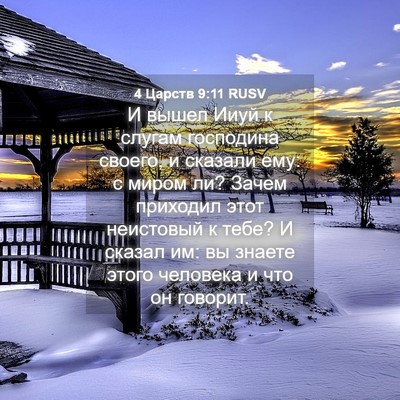 Picture 04 - 4 Царств 9:11 RUSV - И вышел Ииуй к слугам - Bible Verse Picture