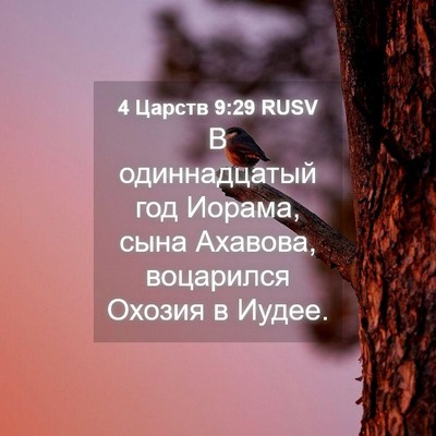 Picture 04 - 4 Царств 9:29 RUSV - В одиннадцатый год Иорама, - Bible Verse Picture