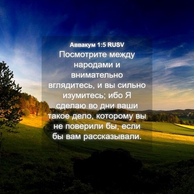 Picture 04 - Аввакум 1:5 RUSV - Посмотрите между народами - Bible Verse Picture