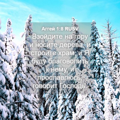 Picture 04 - Аггей 1:8 RUSV - Взойдите на гору и носите - Bible Verse Picture