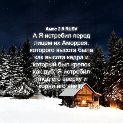 Picture 04 - Амос 2:9 RUSV - А Я истребил перед лицем их - Bible Verse Picture