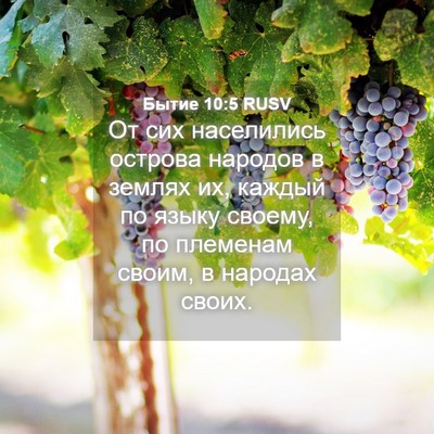 Picture 04 - Бытие 10:5 RUSV - От сих населились острова - Bible Verse Picture