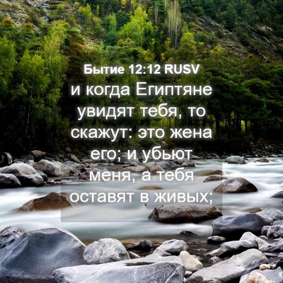 Picture 04 - Бытие 12:12 RUSV - и когда Египтяне увидят - Bible Verse Picture