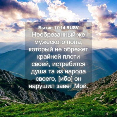Picture 04 - Бытие 17:14 RUSV - Необрезанный же мужеского - Bible Verse Picture
