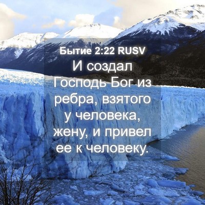 Picture 04 - Бытие 2:22 RUSV - И создал Господь Бог из - Bible Verse Picture