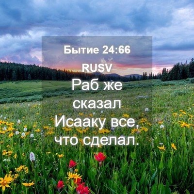 Picture 04 - Бытие 24:66 RUSV - Раб же сказал Исааку все, - Bible Verse Picture