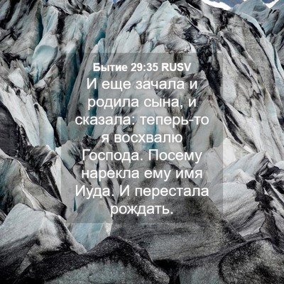 Picture 04 - Бытие 29:35 RUSV - И еще зачала и родила сына, - Bible Verse Picture