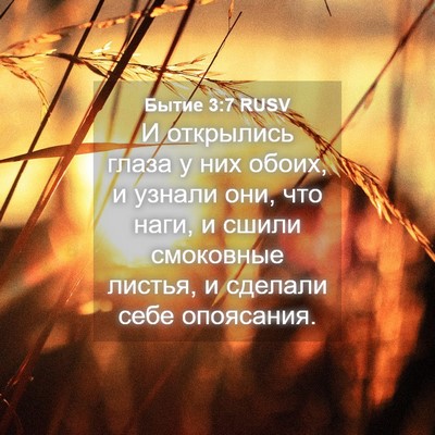 Picture 04 - Бытие 3:7 RUSV - И открылись глаза у них - Bible Verse Picture