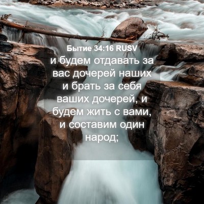 Picture 04 - Бытие 34:16 RUSV - и будем отдавать за вас - Bible Verse Picture