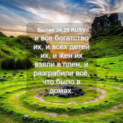 Picture 04 - Бытие 34:29 RUSV - и все богатство их, и всех - Bible Verse Picture