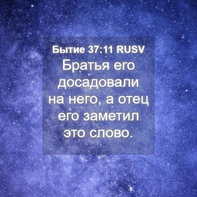 Picture 04 - Бытие 37:11 RUSV - Братья его досадовали на - Bible Verse Picture