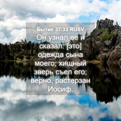 Picture 04 - Бытие 37:33 RUSV - Он узнал ее и сказал: [это] - Bible Verse Picture