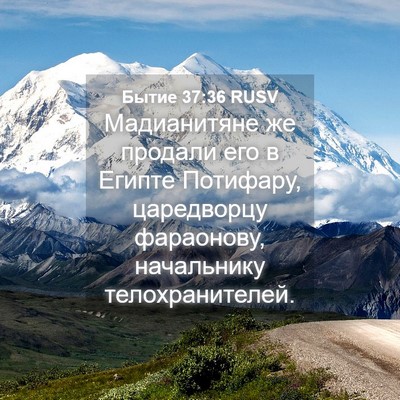 Picture 04 - Бытие 37:36 RUSV - Мадианитяне же продали его - Bible Verse Picture