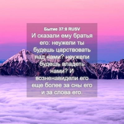 Picture 04 - Бытие 37:8 RUSV - И сказали ему братья его: - Bible Verse Picture