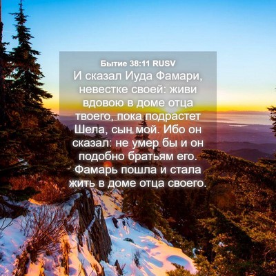 Picture 04 - Бытие 38:11 RUSV - И сказал Иуда Фамари, - Bible Verse Picture