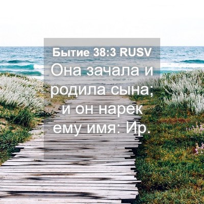 Picture 04 - Бытие 38:3 RUSV - Она зачала и родила сына; и - Bible Verse Picture