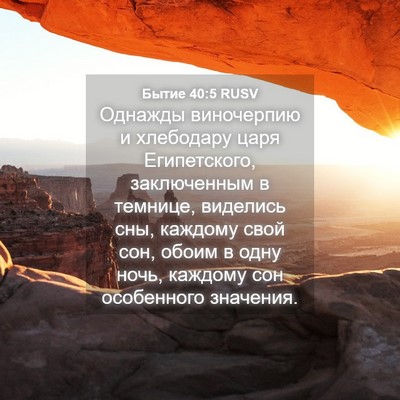 Picture 04 - Бытие 40:5 RUSV - Однажды виночерпию и - Bible Verse Picture