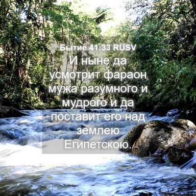 Picture 04 - Бытие 41:33 RUSV - И ныне да усмотрит фараон - Bible Verse Picture