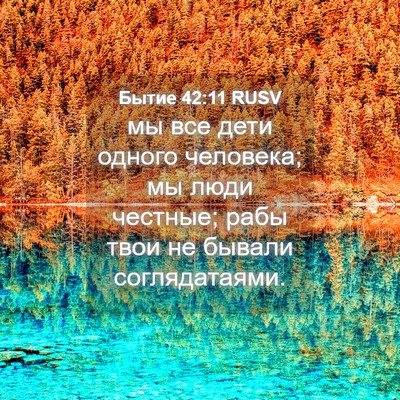 Picture 04 - Бытие 42:11 RUSV - мы все дети одного - Bible Verse Picture