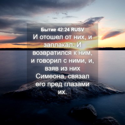 Picture 04 - Бытие 42:24 RUSV - И отошел от них, и заплакал. - Bible Verse Picture